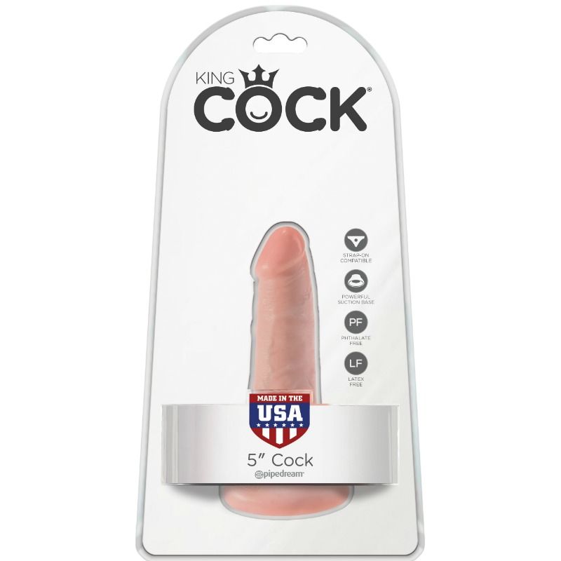 King Cock Dildo With Balls 14 CM Flesh — Skin