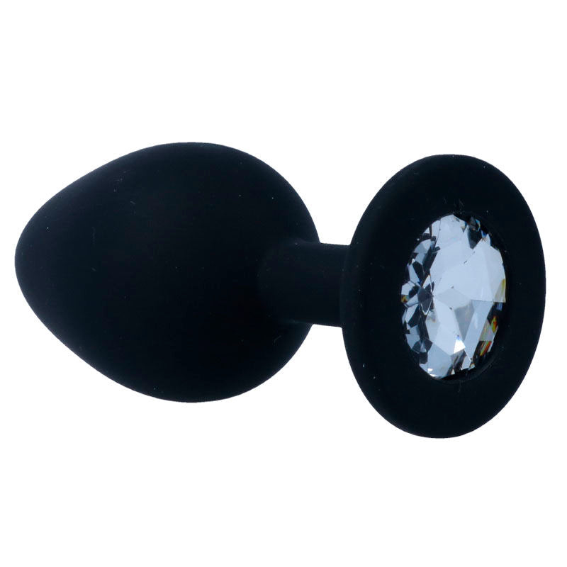 Intense Shelki M Anal Plug — Black silicone