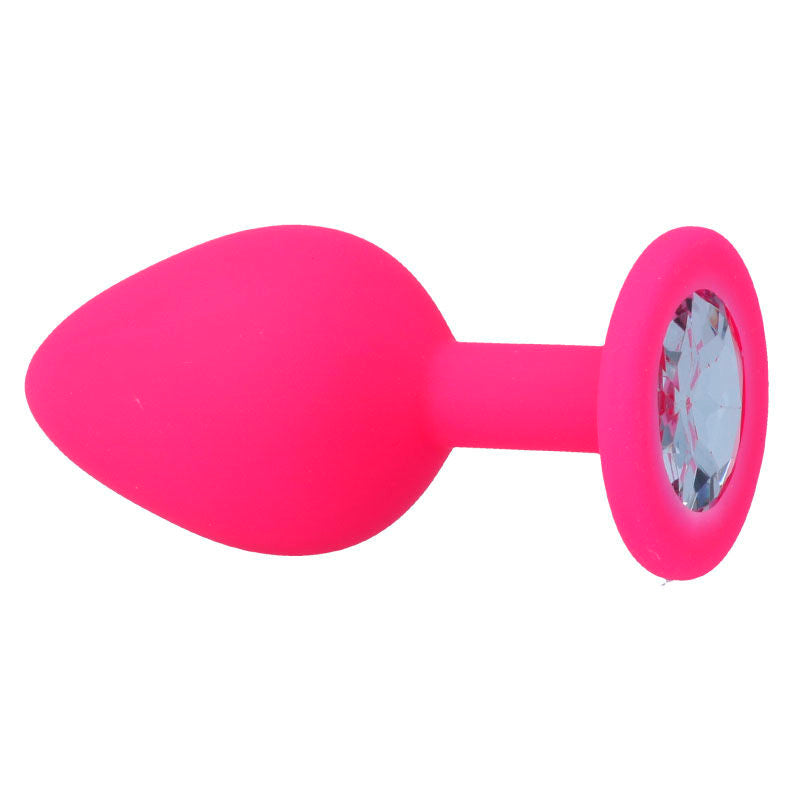 Intense Shelki M Anal Plug — Fuchsia silicone