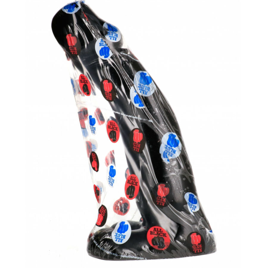 All Black Realistic Black Fisting Dildo 29 CM — Black PVC