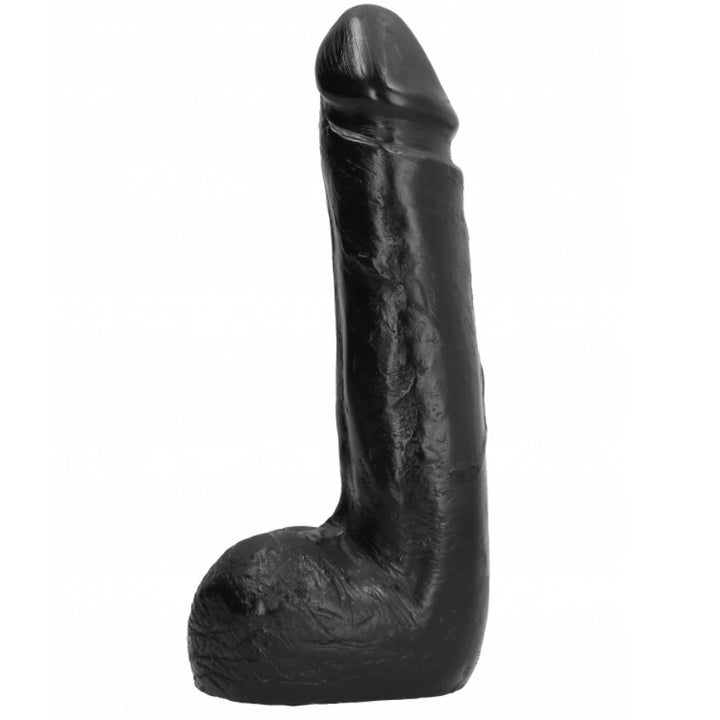 All Black Soft Black Realistic Dildo 20 CM — Black TPR