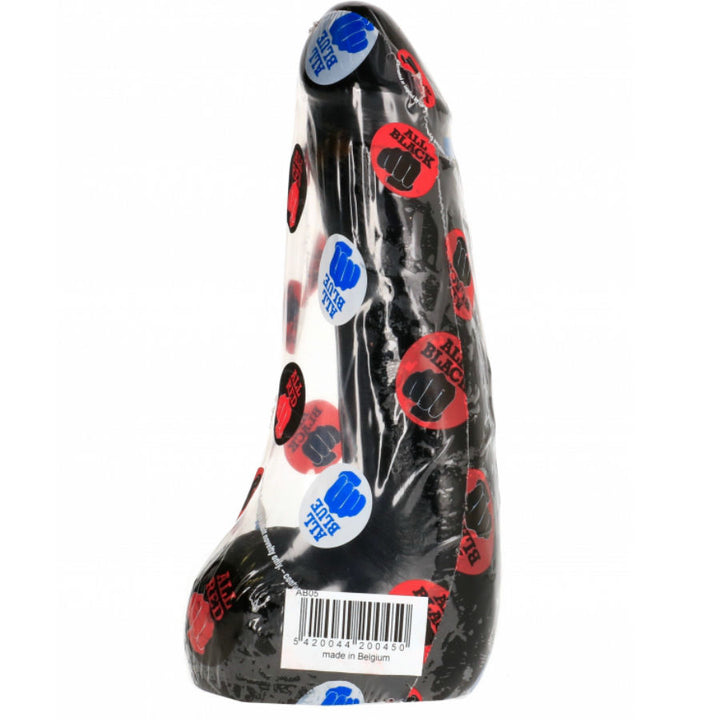 All Black Soft Black Realistic Dildo 20 CM — Black TPR