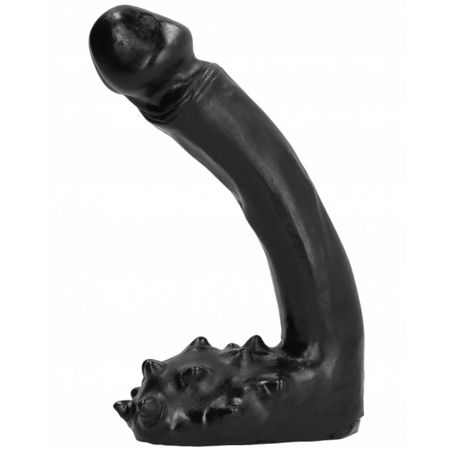 All Black Dildo Realistic 19 CM — Black PVC