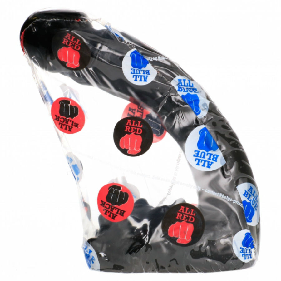 All Black Dildo Realistic 19 CM — Black PVC