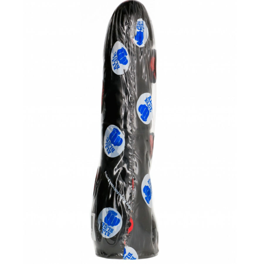 All Black Dildo Black Realistic 20 CM — Black PVC