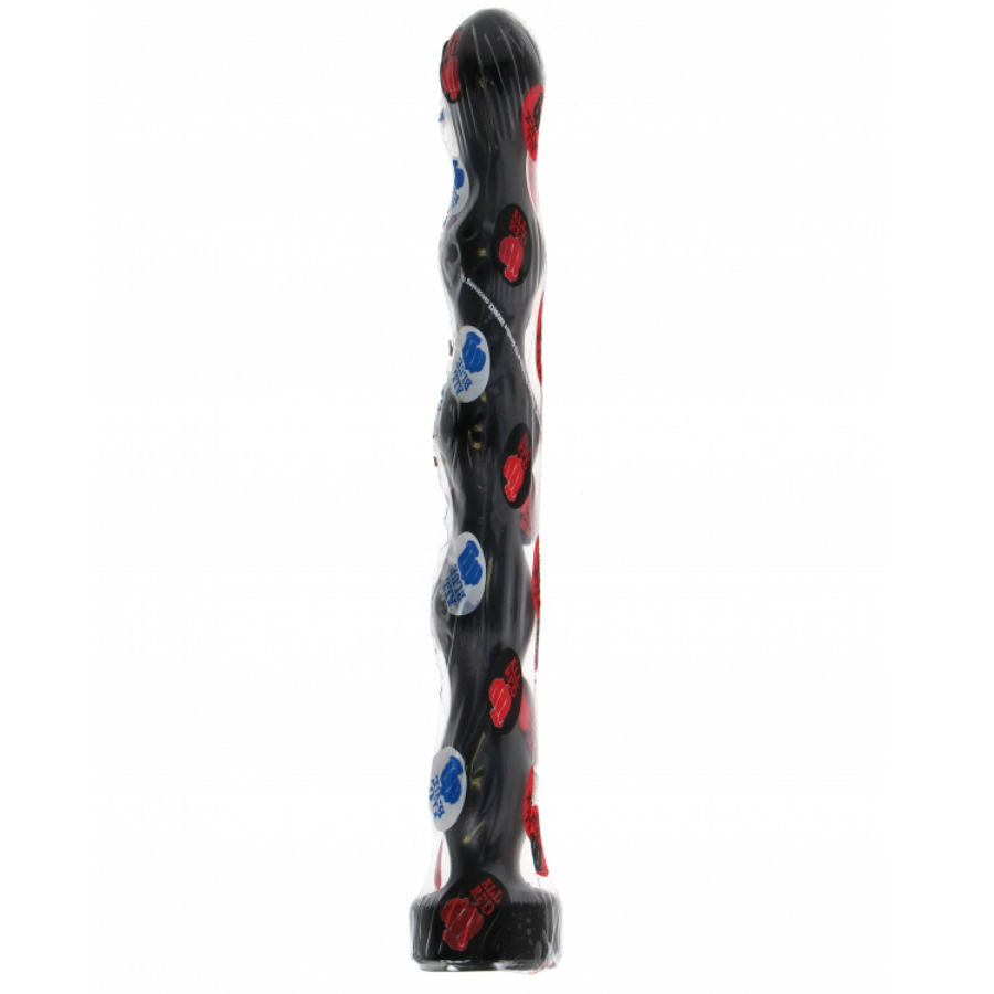 All Black Anal Plug Ball 32 CM — Black PVC