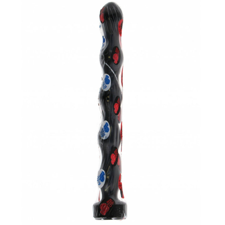 All Black Anal Plug Ball 32 CM — Black PVC