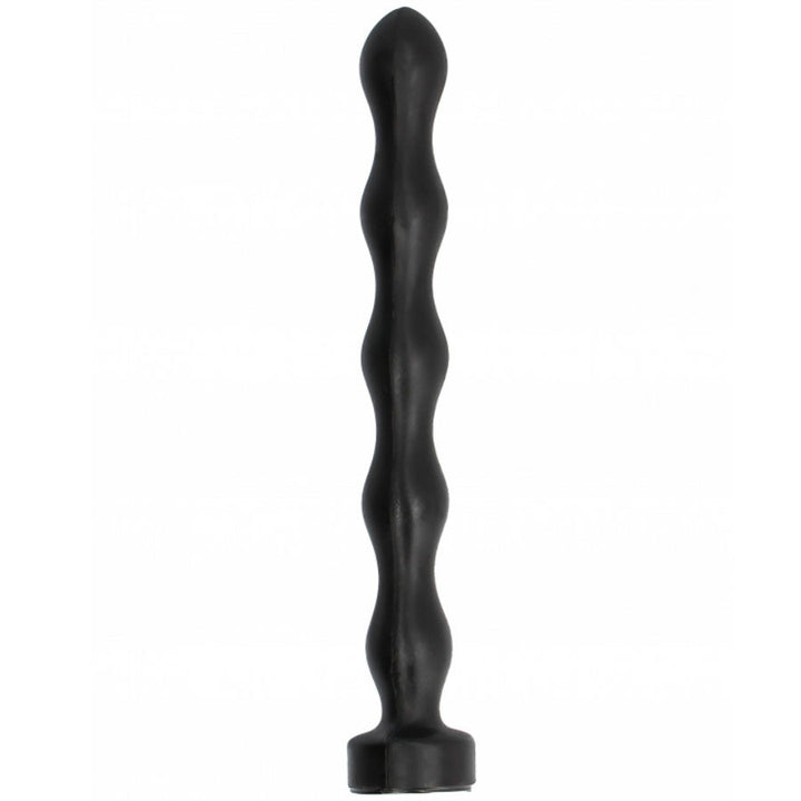 All Black Anal Plug Ball 32 CM — Black PVC