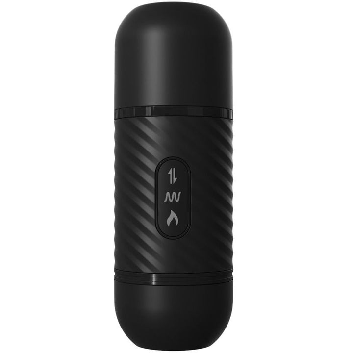 Anal Up &amp; Down Vibrator And Heat Effect — Black silicone