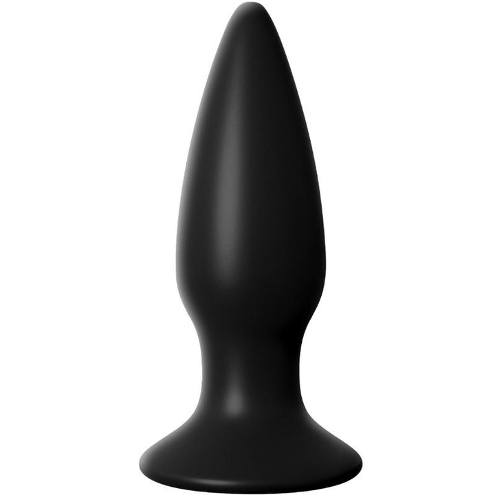 Small Rechargeable Anal Plug — Black silicone