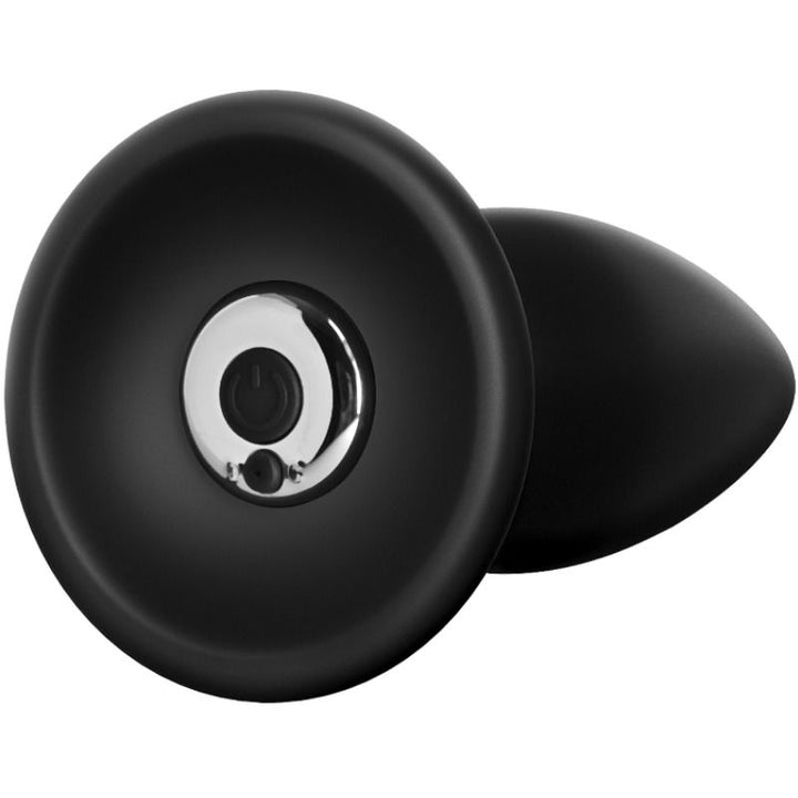 Small Rechargeable Anal Plug — Black silicone