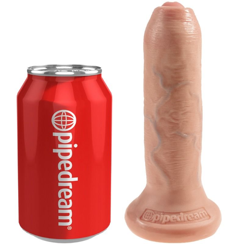 King Cock Realistic Dildo Uncut Flesh 15 CM — Skin