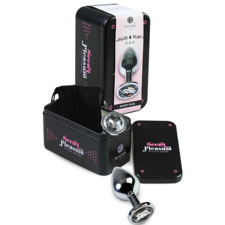 Secretplay Plug Anal Transparent Aluminum 8 CM — Clear metal