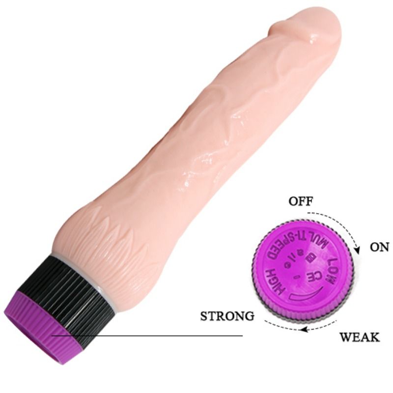 Baile - Adour Club Realistic Vibrator Wide Base 22 CM — Skin TPR