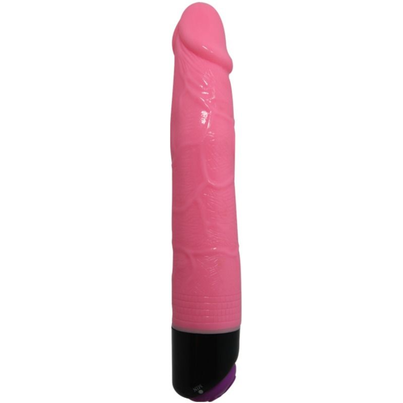 Baile - Colorful Sex Realistic Vibrator Pink 23 CM — Pink TPR
