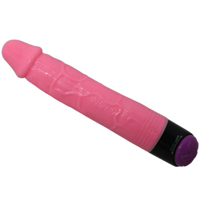Baile - Colorful Sex Realistic Vibrator Pink 23 CM — Pink TPR
