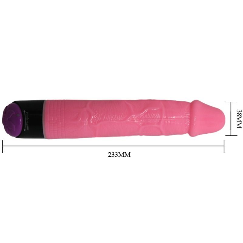 Baile - Colorful Sex Realistic Vibrator Pink 23 CM — Pink TPR