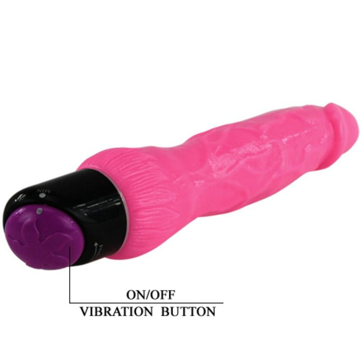 Baile - Colorful Sex Realistic Vibrator Pink 24 CM — Pink TPR