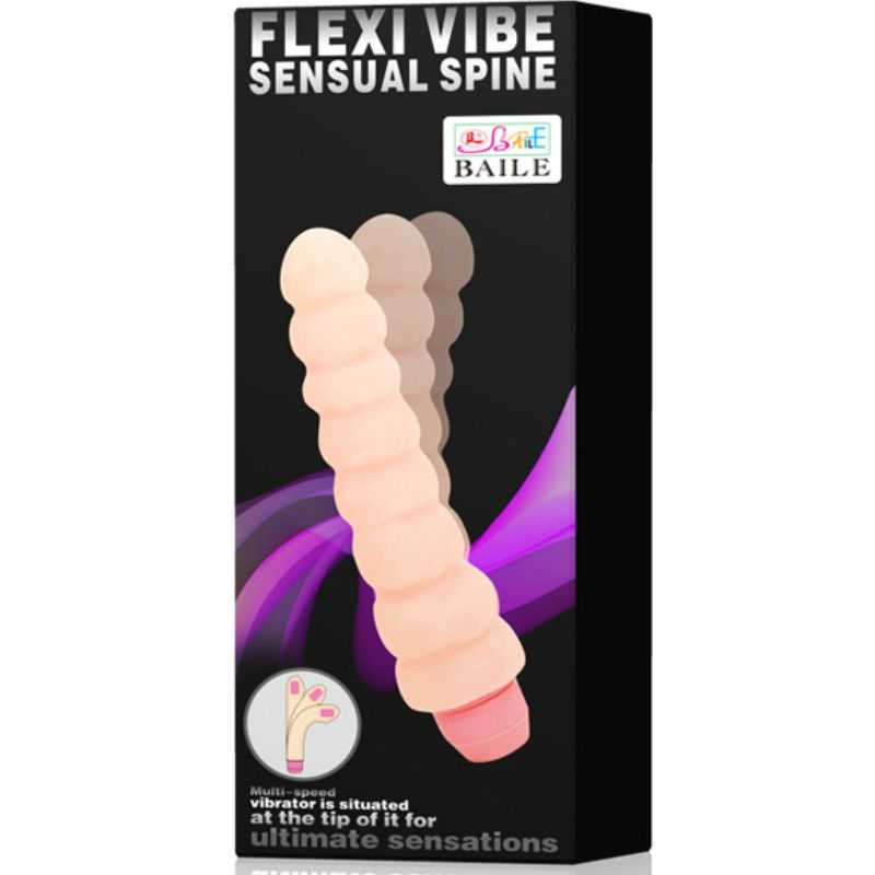 Baile - Flexi Vibe Sensual Spine Flexible Vibrator 19 CM — Pink
