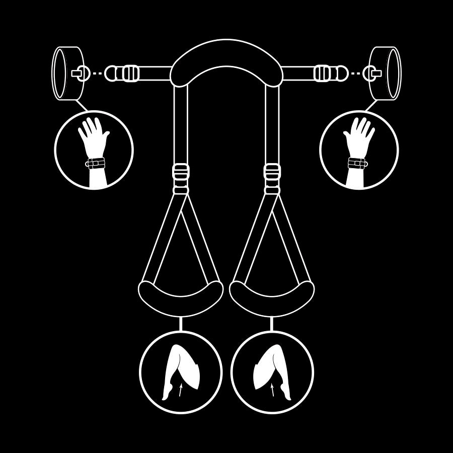 Fetish Submissive Open - Legs Position With Noprene Lining