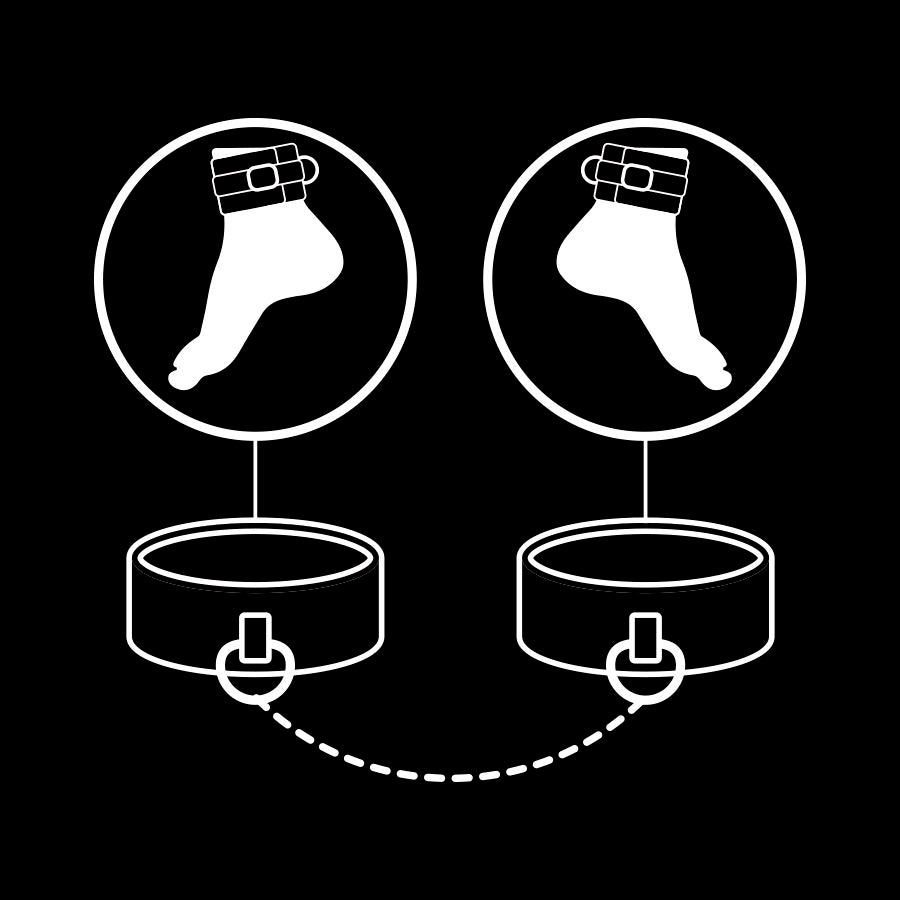 Fetish Submissive Vegan - Leather Ankle Cuffs With Noprene