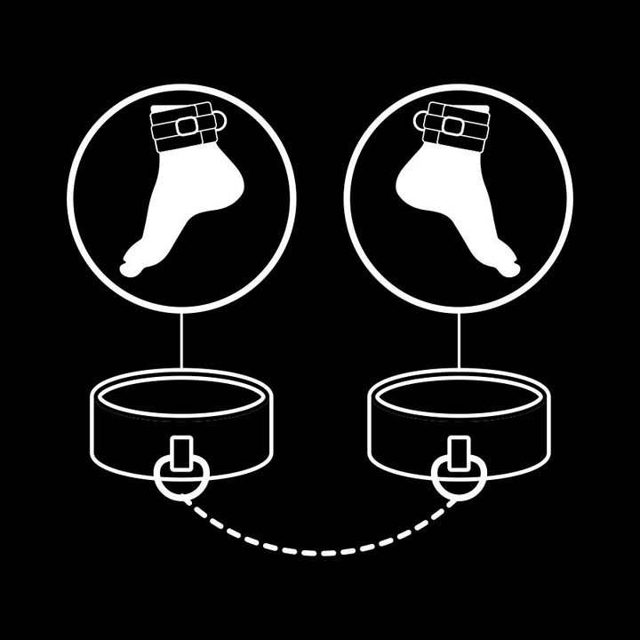 Fetish Submissive Vegan - Leather Ankle Cuffs With Noprene