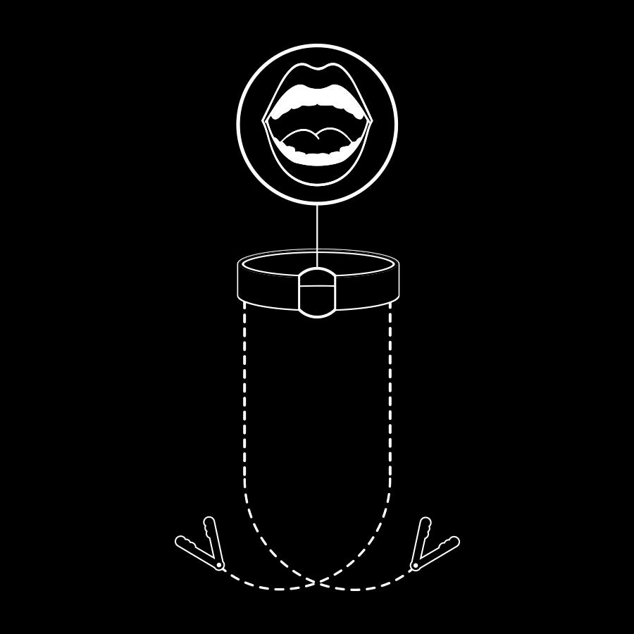 Fetish Submissive Gag - Ring With Nipple Clamps