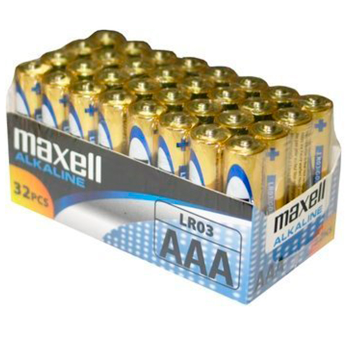 Maxell Alkaline AAA LR03 Batterien, 32er-Pack