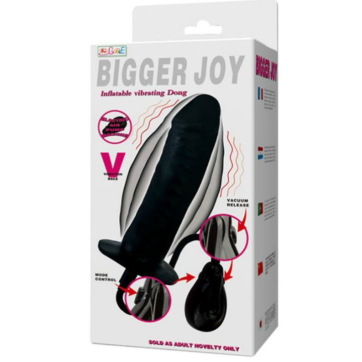 Baile Bigger - Joy Inflatable Dildo With Vibration 16 CM — Skin Rubber