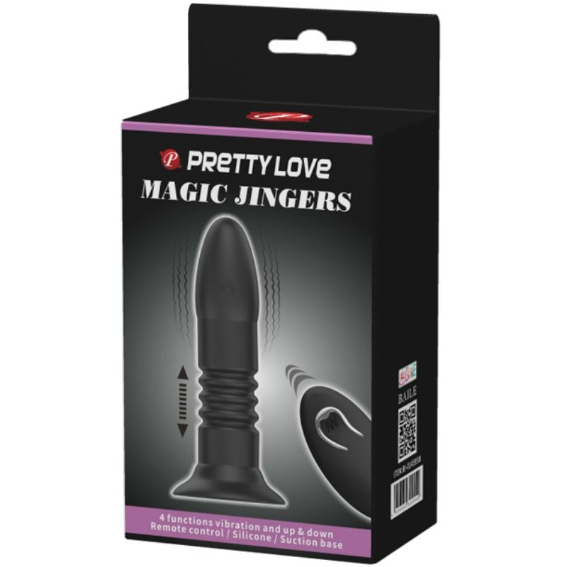 Pretty Love Plug Magic Jinger Up &amp; Down And Vibration — Black