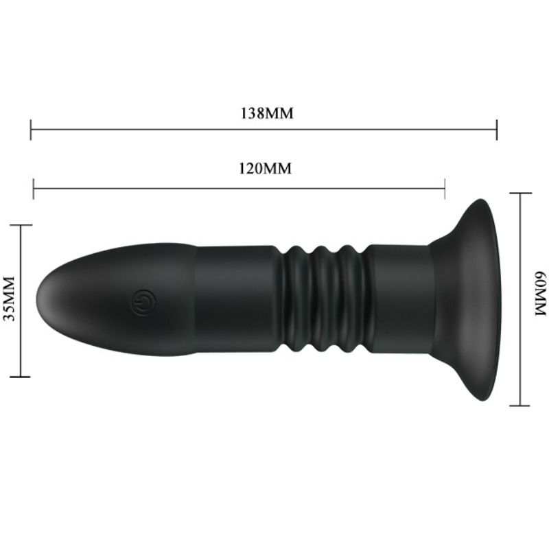 Pretty Love Plug Magic Jinger Up &amp; Down And Vibration — Black