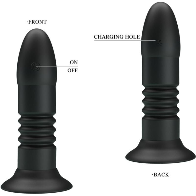 Pretty Love Plug Magic Jinger Up &amp; Down And Vibration — Black