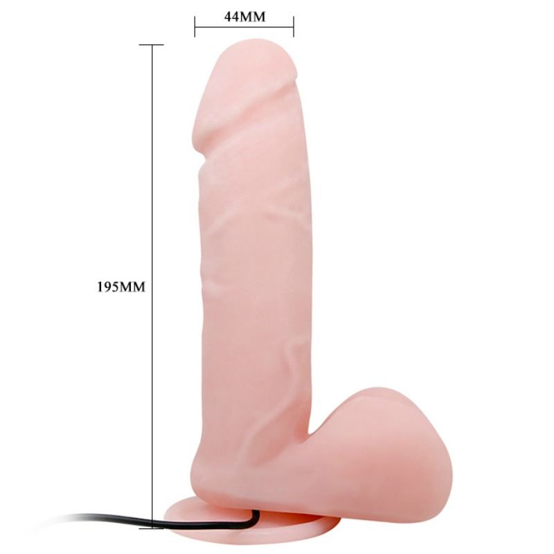Baile - Oliver Realistic Vibrator With Rotation Function — Skin ABS