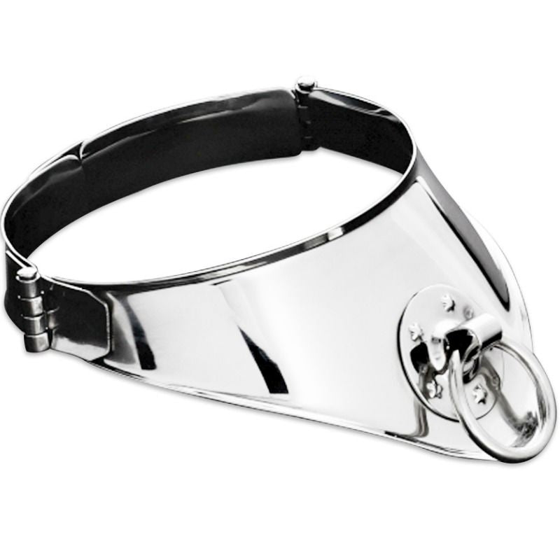 Metal Hard - Restraint Collar With Ring And Padlock 12.5 CM