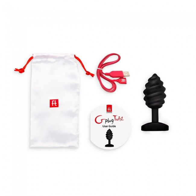 G-Vibe Gplug Twist With Vibration — Black