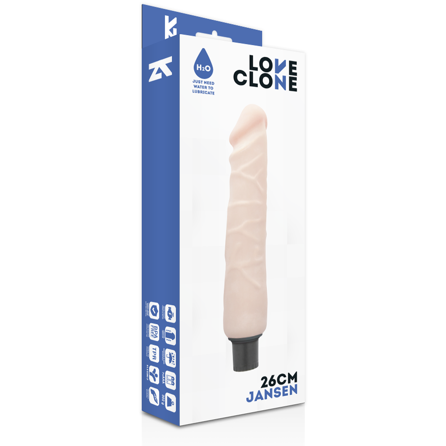 Loveclone Jansen Self Lubrication Vibrator 26 CM -O- 4.2 CM — Skin TPR