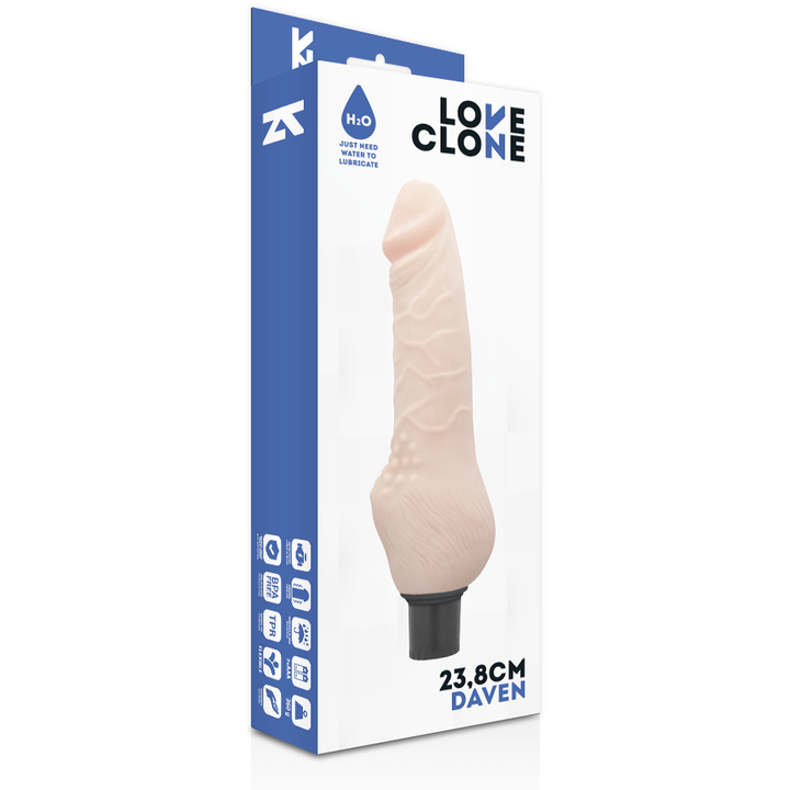 Loveclone Daven Self Lubrication Realistic 23.8 CM -O- 3.8 — Skin TPR