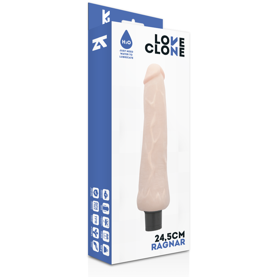 Loveclone Ragnar Self Lubrication Vibrator 24.5 CM -O- 3.5 — Skin TPR