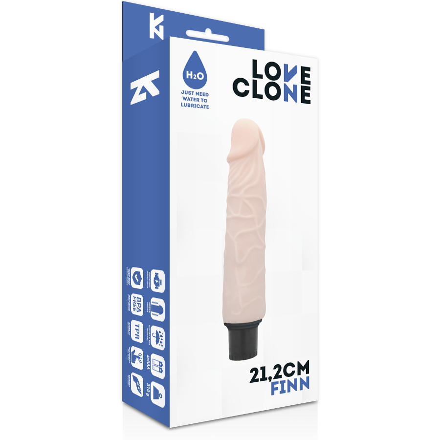 Loveclone Finn Self Lubrication Vibrator 21.2 CM -O- 3.8 CM — Skin TPR