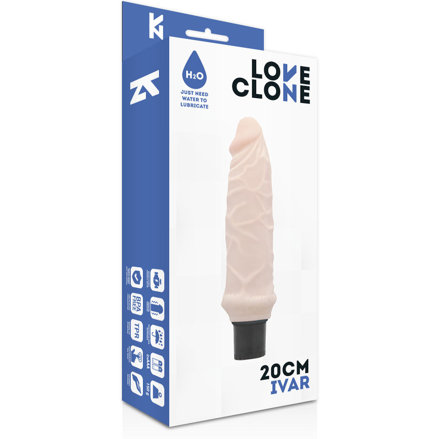 Loveclone Ivar Self Lubrication Vibrator 20 CM -O- 3.7 CM — Skin TPR
