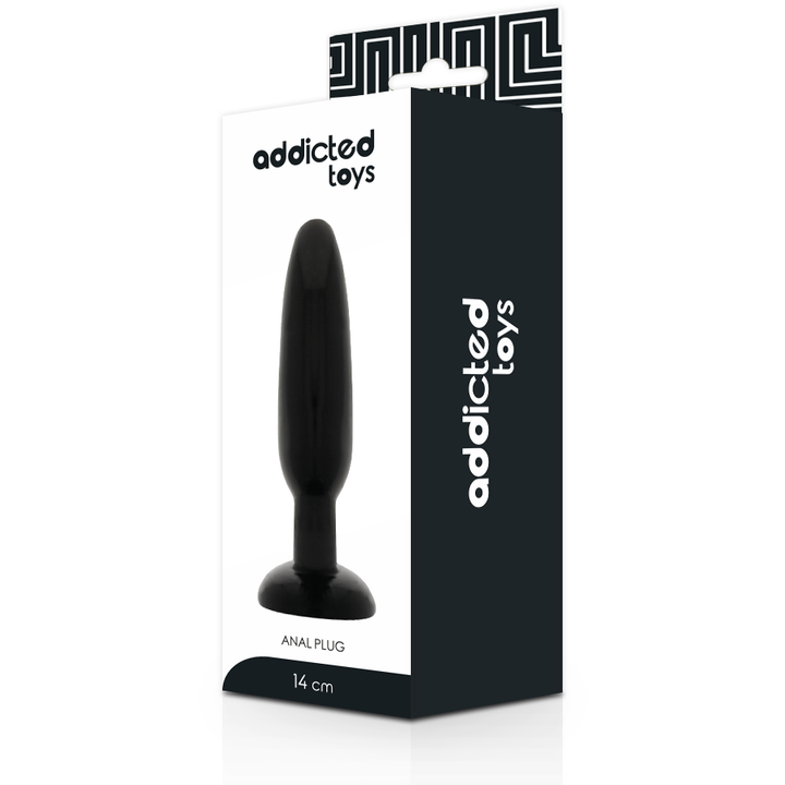 Addicted Toys Anal Plug 14 CM — Black · TPR