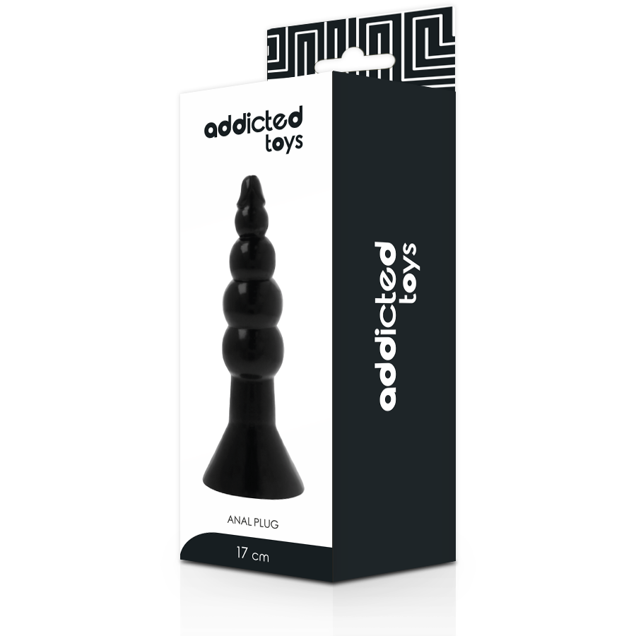 Addicted Toys Anal Plug 17 CM Black — Black · TPR