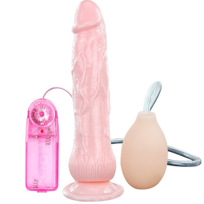 Baile Fountain - Vibrator Dildo With Squirt Function — Pink TPR