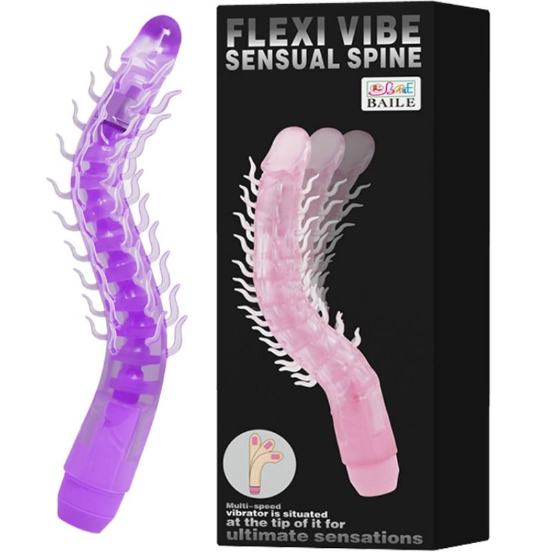 Baile - Flexi Vibe Sensual Spine Bendable Vibrating Dildo — Purple