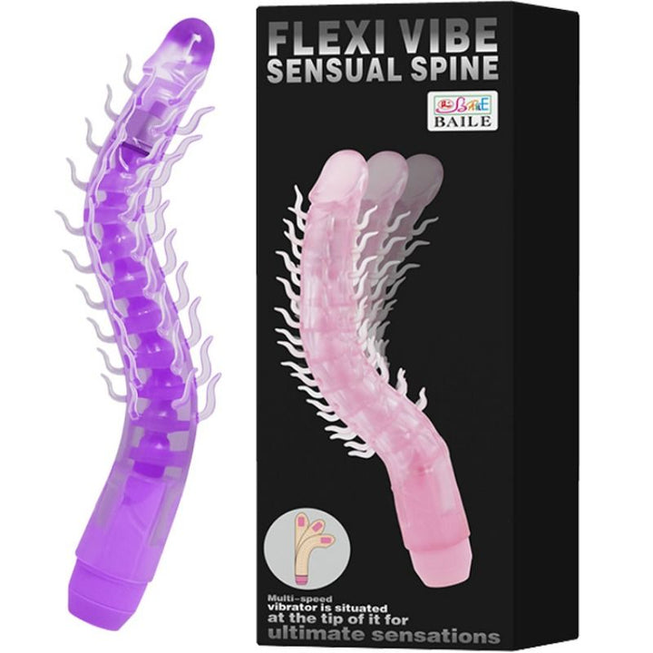 Baile - Flexi Vibe Sensual Spine Bendable Vibrating Dildo — Purple
