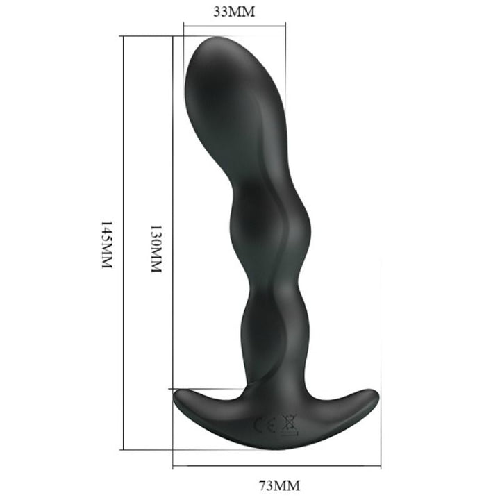 Pretty Love Anal Massager - 12 Vibration Modes — Black