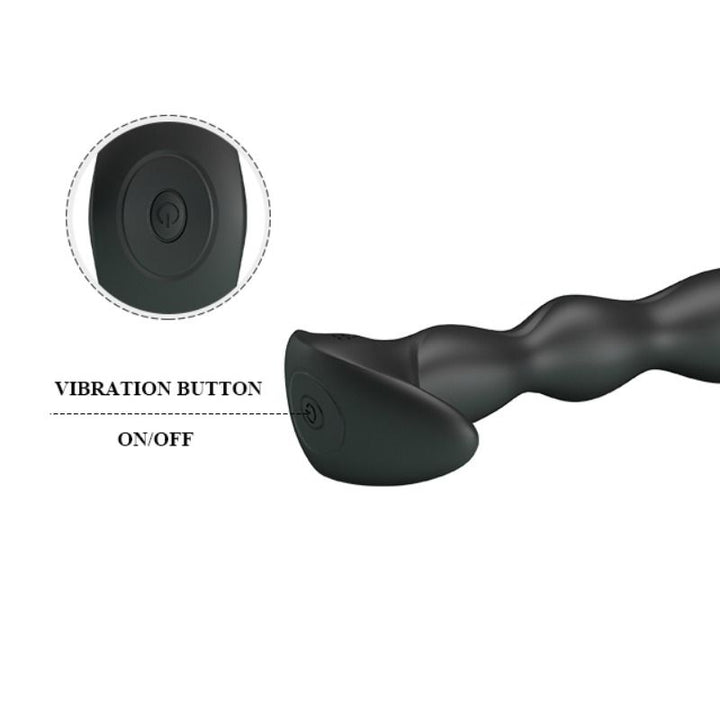 Pretty Love Anal Massager - 12 Vibration Modes — Black