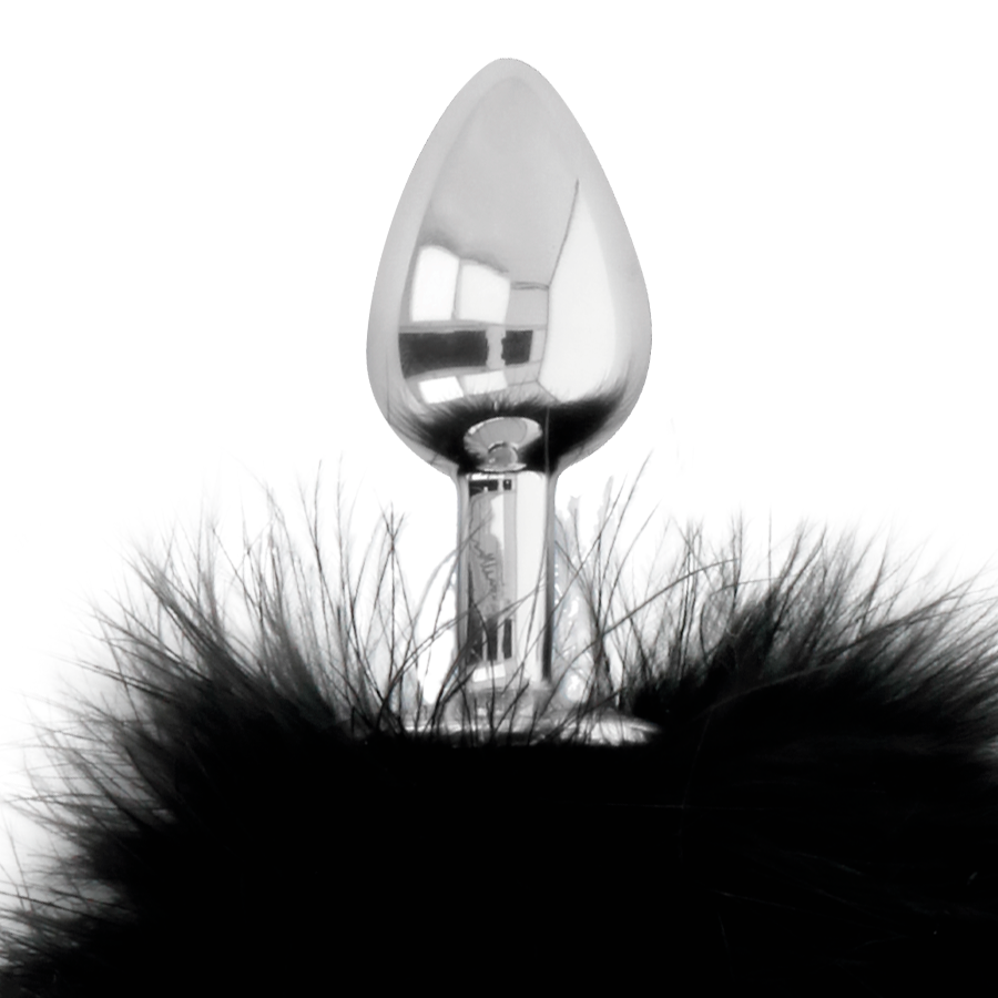 Darkness Extra Anal Buttplug With Tail — Black