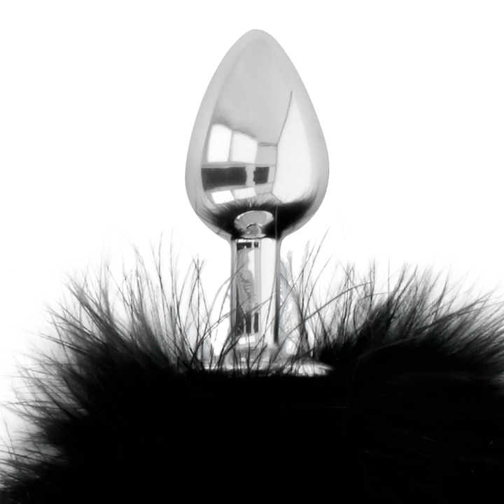 Darkness Extra Anal Buttplug With Tail — Black