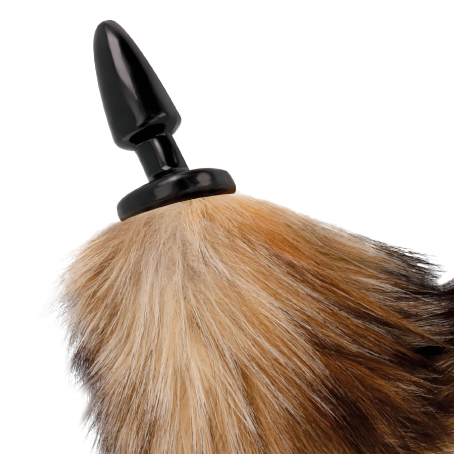 Darkness Natural Tail Silicone Anal Plug — Skin silicone